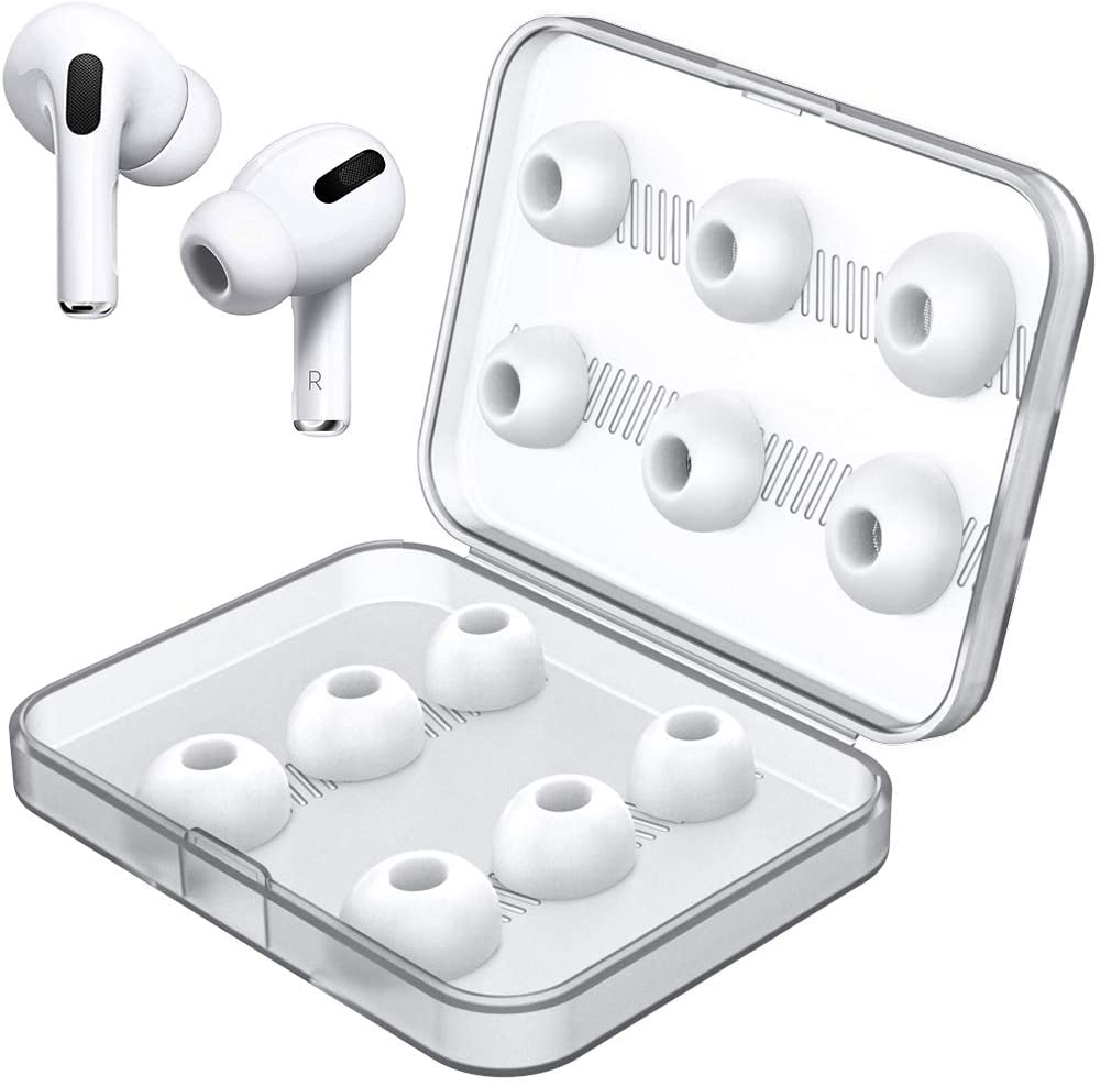 Replacement Ear Tips for AirPods Pro Silicon Ear Buds Tips with Portable Storage Box 12 Pieces New Bee